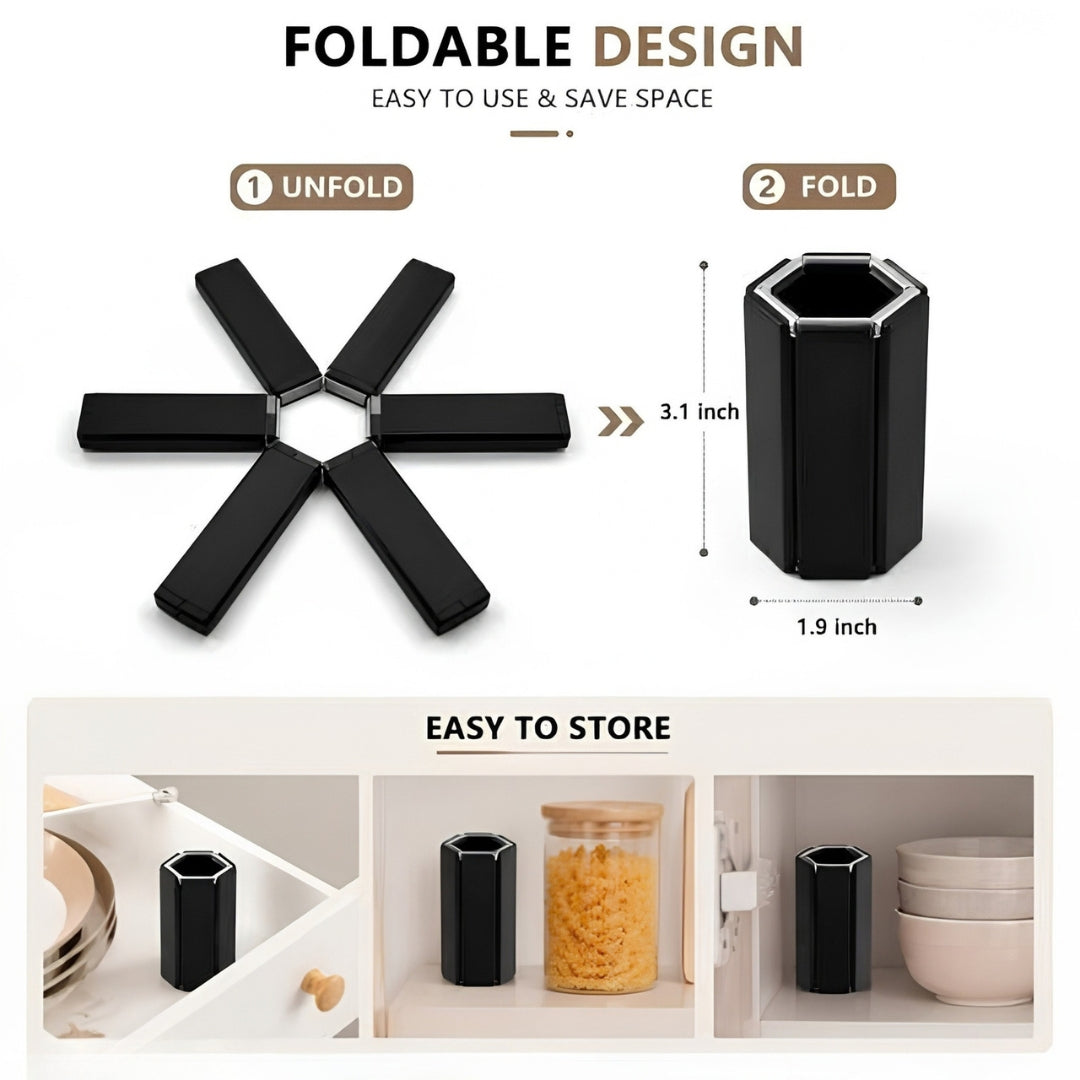 Foldable Heat-Resistant Trivet Mat