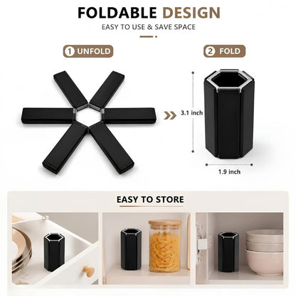 Foldable Heat-Resistant Trivet Mat
