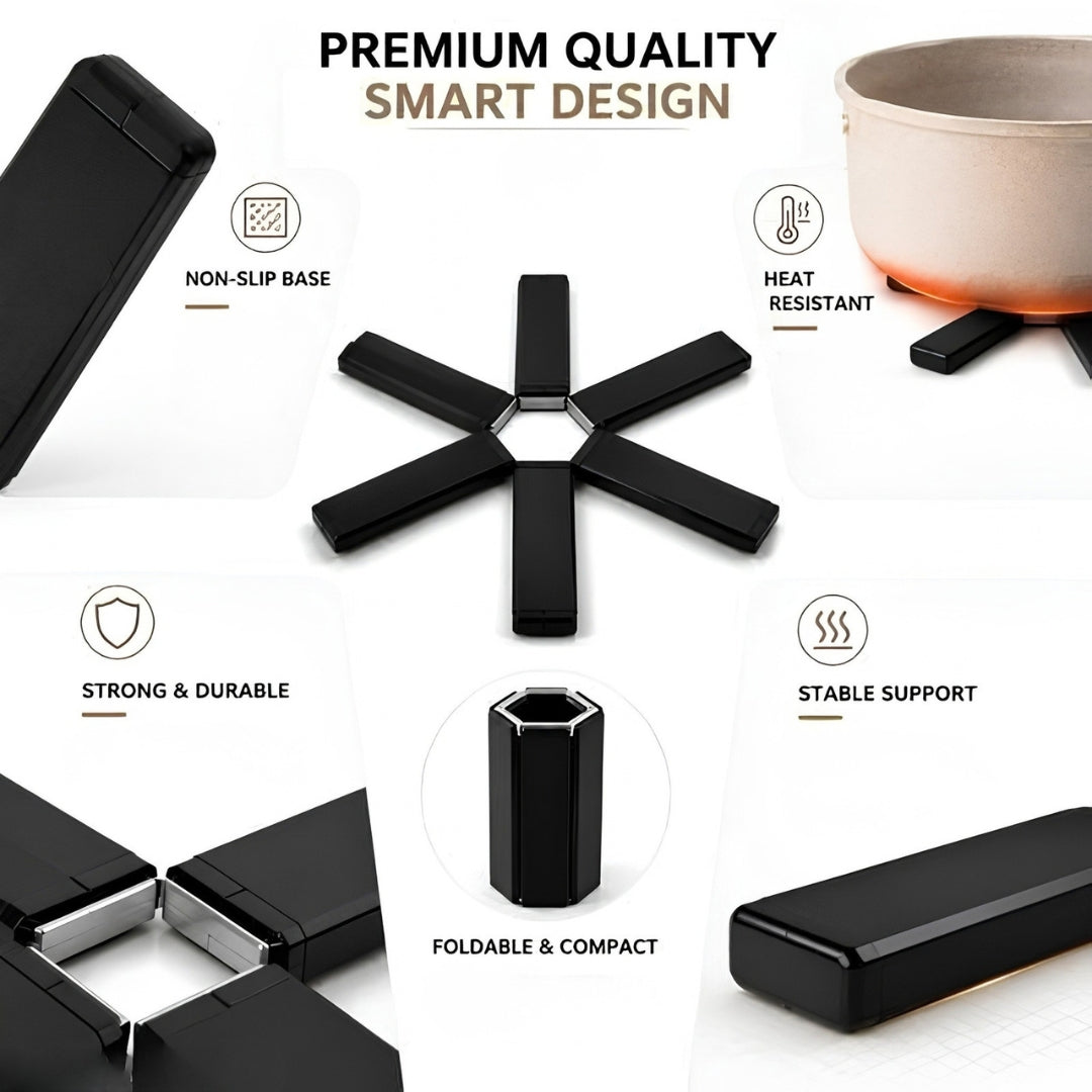 Foldable Heat-Resistant Trivet Mat