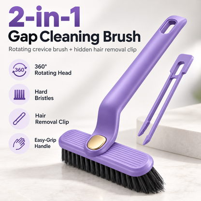 360° Rotating Cleaning Brush with Hair Remover Clip