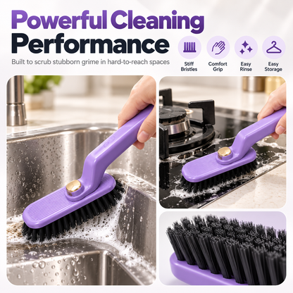 360° Rotating Cleaning Brush with Hair Remover Clip