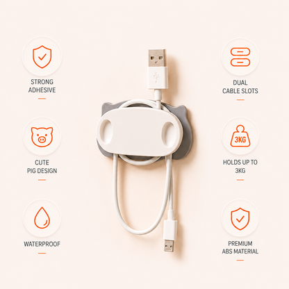 Plug Holder Clips with Self-Adhesive Pad