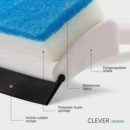 2-in-1 Glass Wiper & Brush