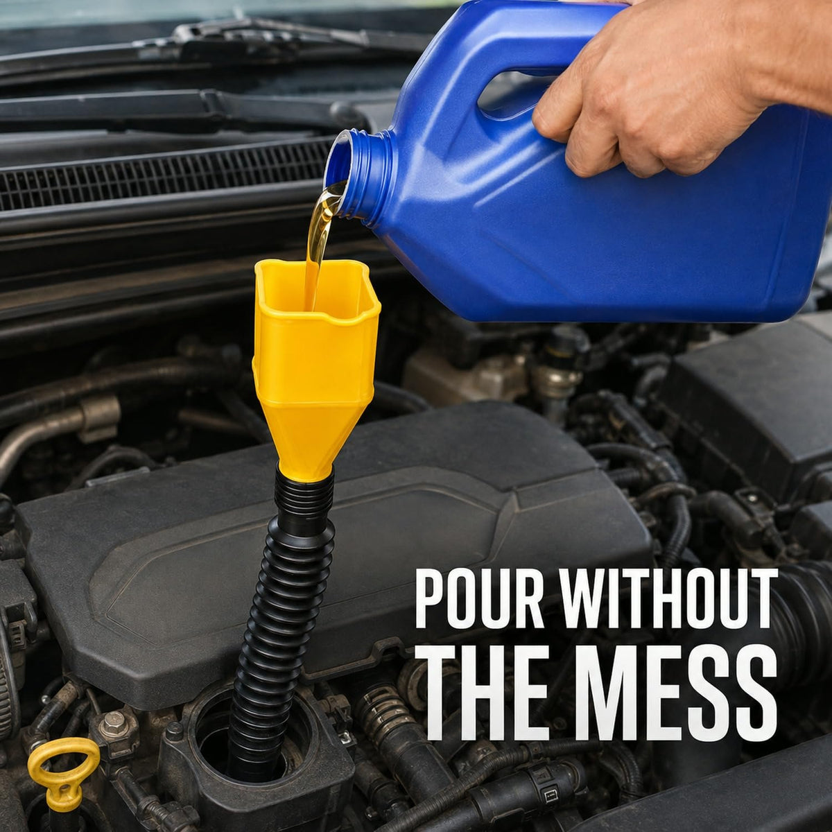 Flexible Plastic Funnel for Car Oil & Fuel Filling