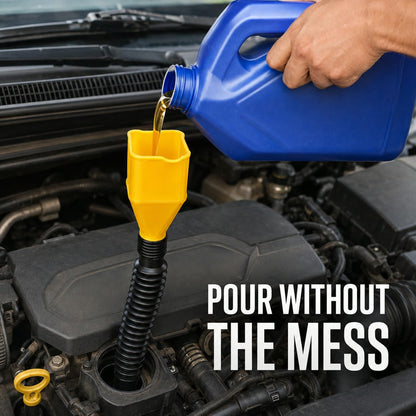 Flexible Plastic Funnel for Car Oil & Fuel Filling