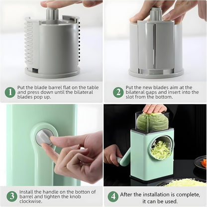 Rotary Drum Vegetable Chopper & Grater