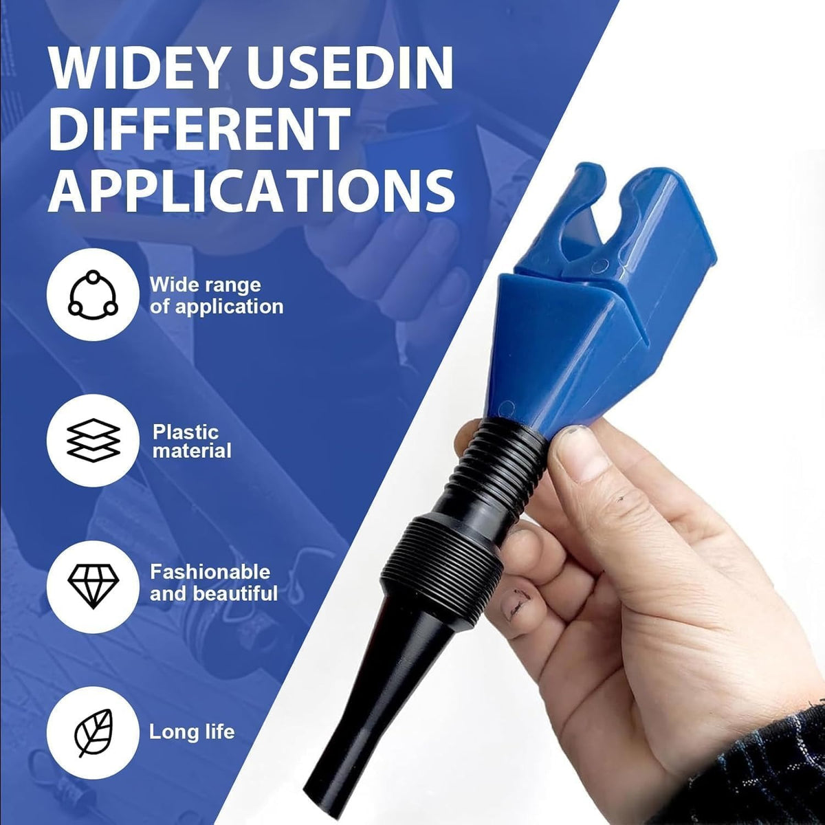 Flexible Plastic Funnel for Car Oil & Fuel Filling