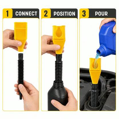 Flexible Plastic Funnel for Car Oil & Fuel Filling