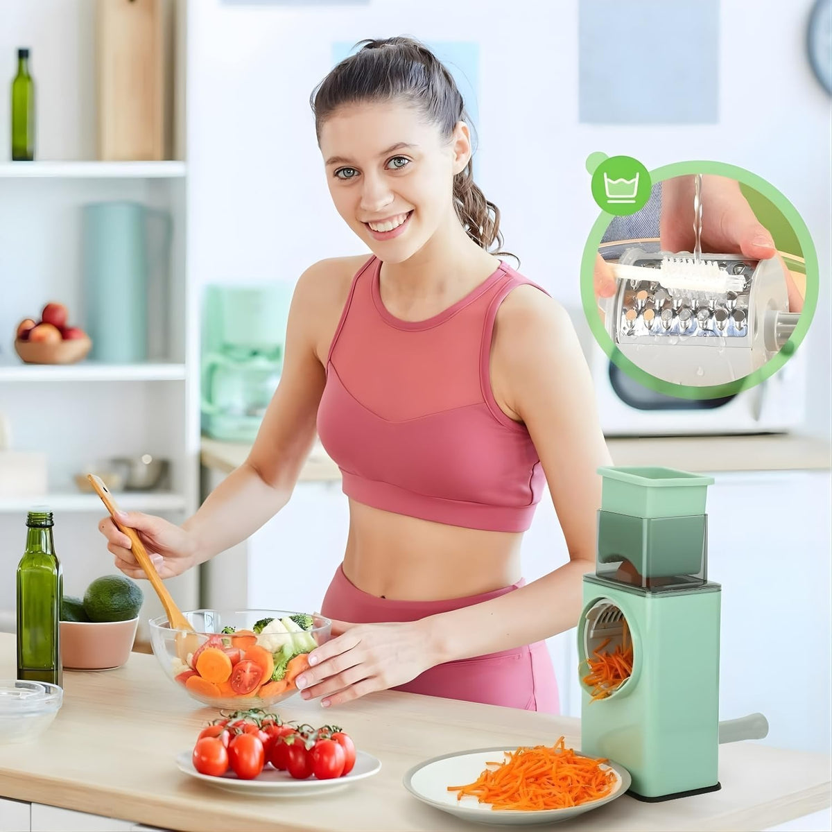 Rotary Drum Vegetable Chopper & Grater