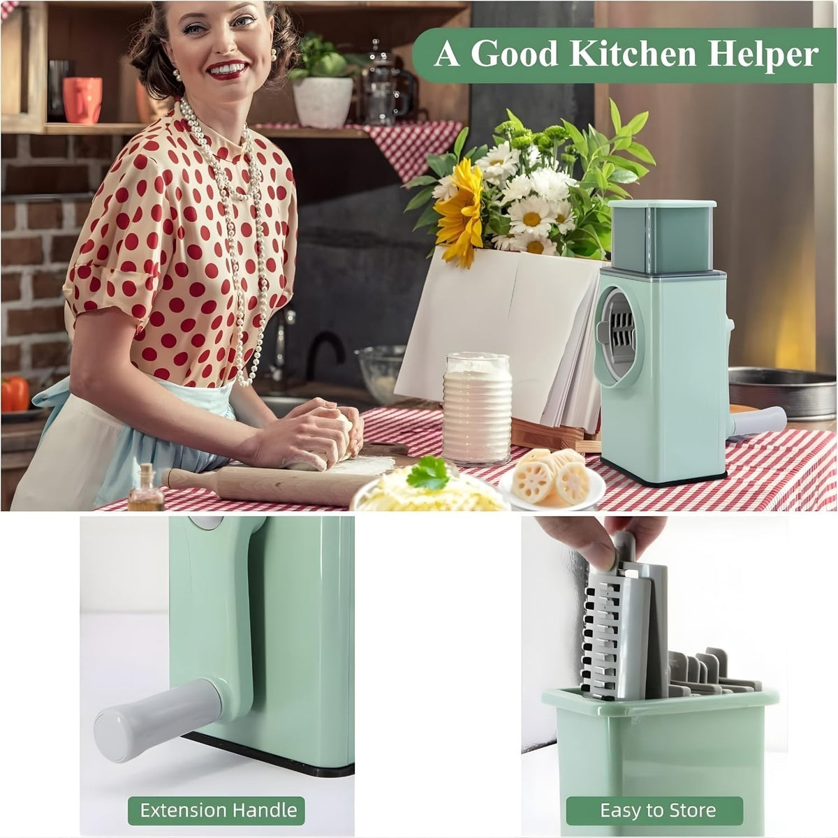 Rotary Drum Vegetable Chopper & Grater
