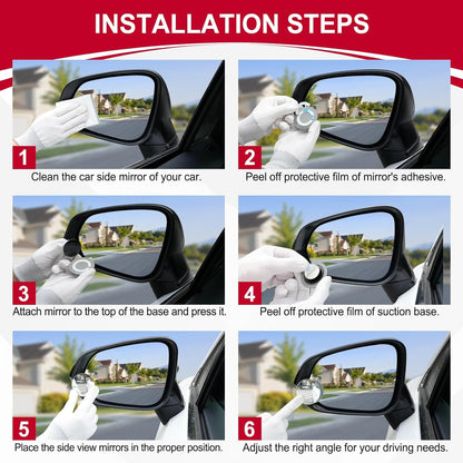 360° Wide View Blind Spot Mirror